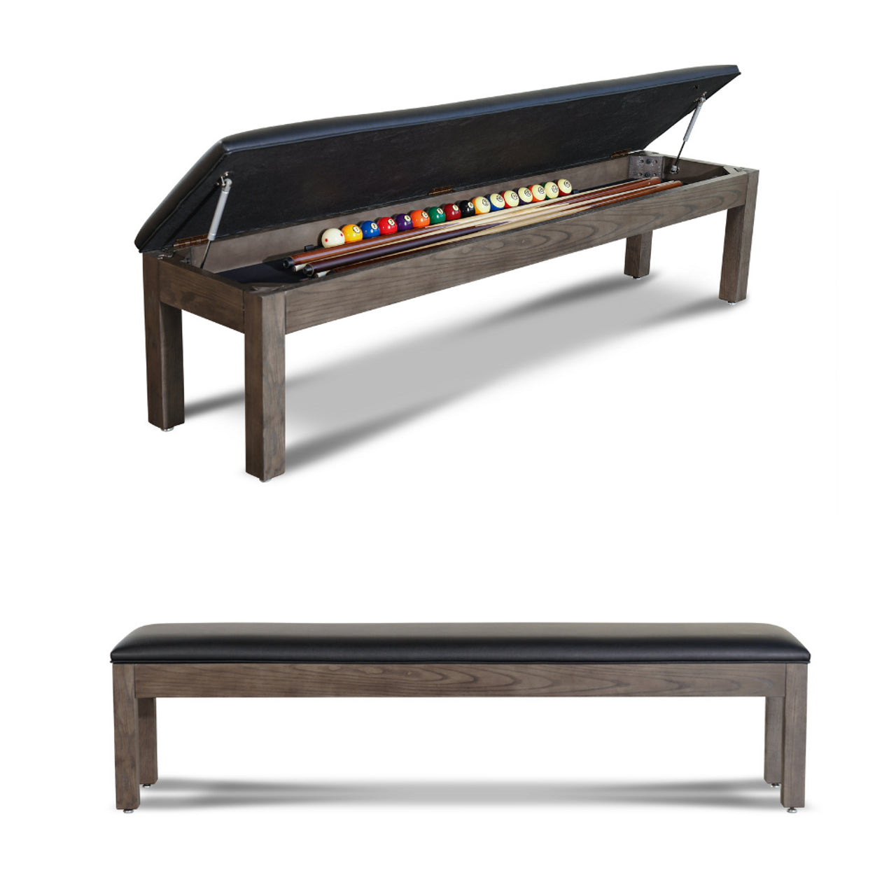 Nixon Nora 8' Slate Pool Table in Charcoal Finish