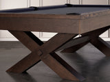 Nixon CrissyCross 7' Slate Pool Table in Brownwash Finish w/ Dining Top Option