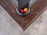 Nixon Nora 8' Slate Pool Table in Brownwash Finish w/ Dining Top Option
