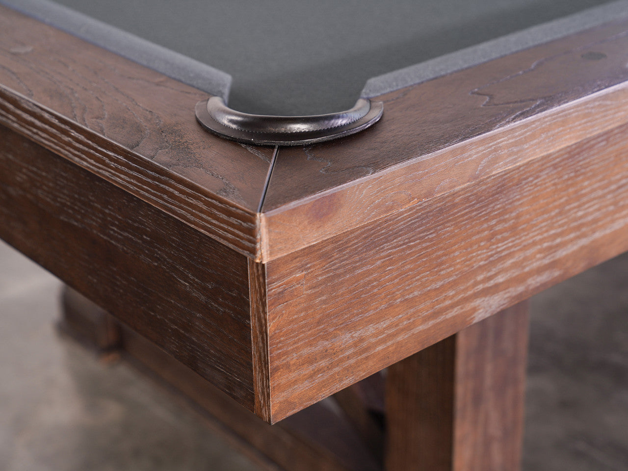 Nixon Nora 8' Slate Pool Table in Brownwash Finish w/ Dining Top Option