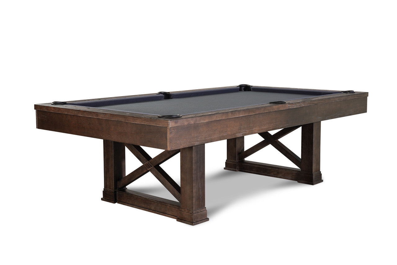 Nixon Nora 8' Slate Pool Table in Brownwash Finish w/ Dining Top Option