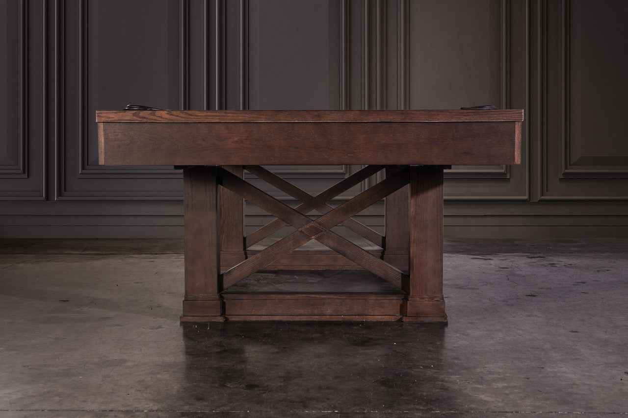 Nixon Nora 8' Slate Pool Table in Brownwash Finish w/ Dining Top Option