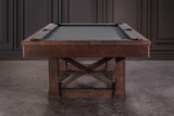 Nixon Nora 8' Slate Pool Table in Brownwash Finish w/ Dining Top Option