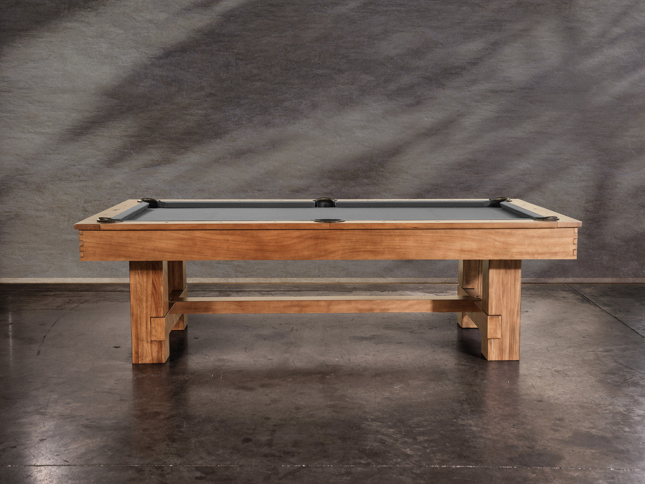 Nixon Presli 7' Slate Pool Table in Native Acacia Finish w/ Dining Top Option
