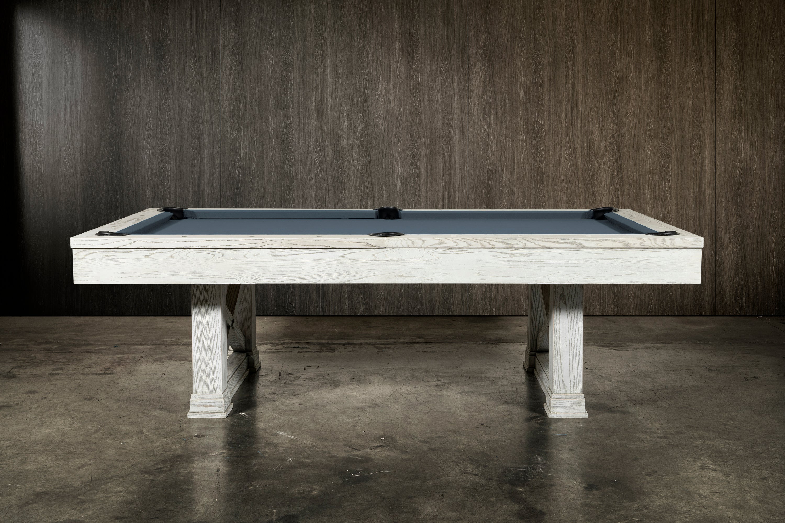 Nixon Nora 7' Slate Pool Table in Whitewash Finish w/ Dining Top Option
