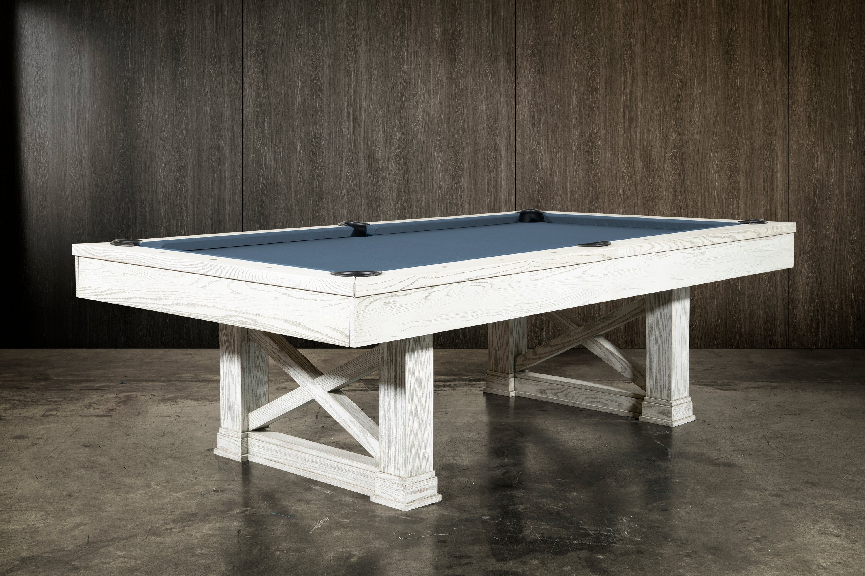 Nixon Nora 7' Slate Pool Table in Whitewash Finish w/ Dining Top Option