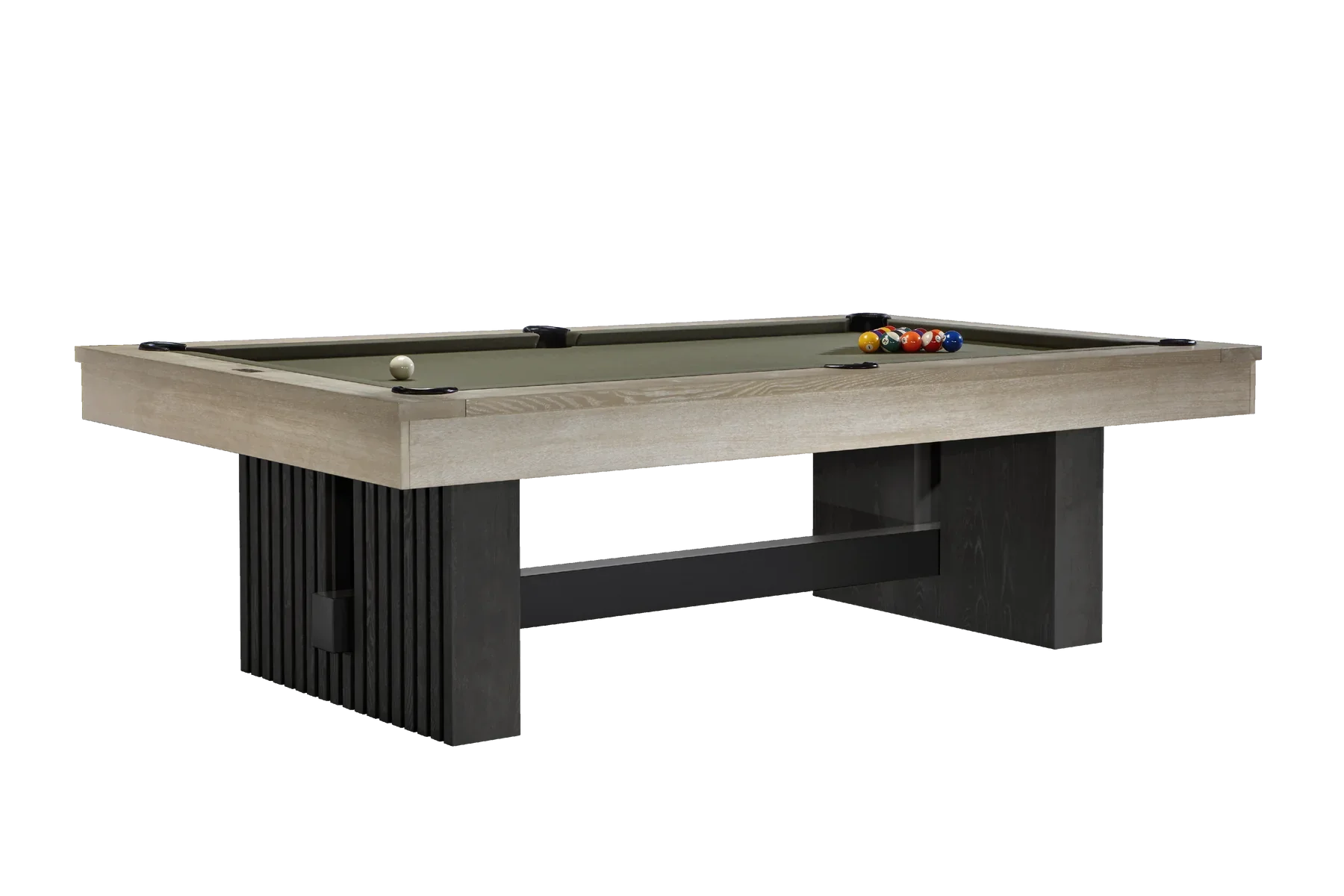 American Heritage Billiards Vancouver 8' Slate Pool Table In Natural and Black Ash