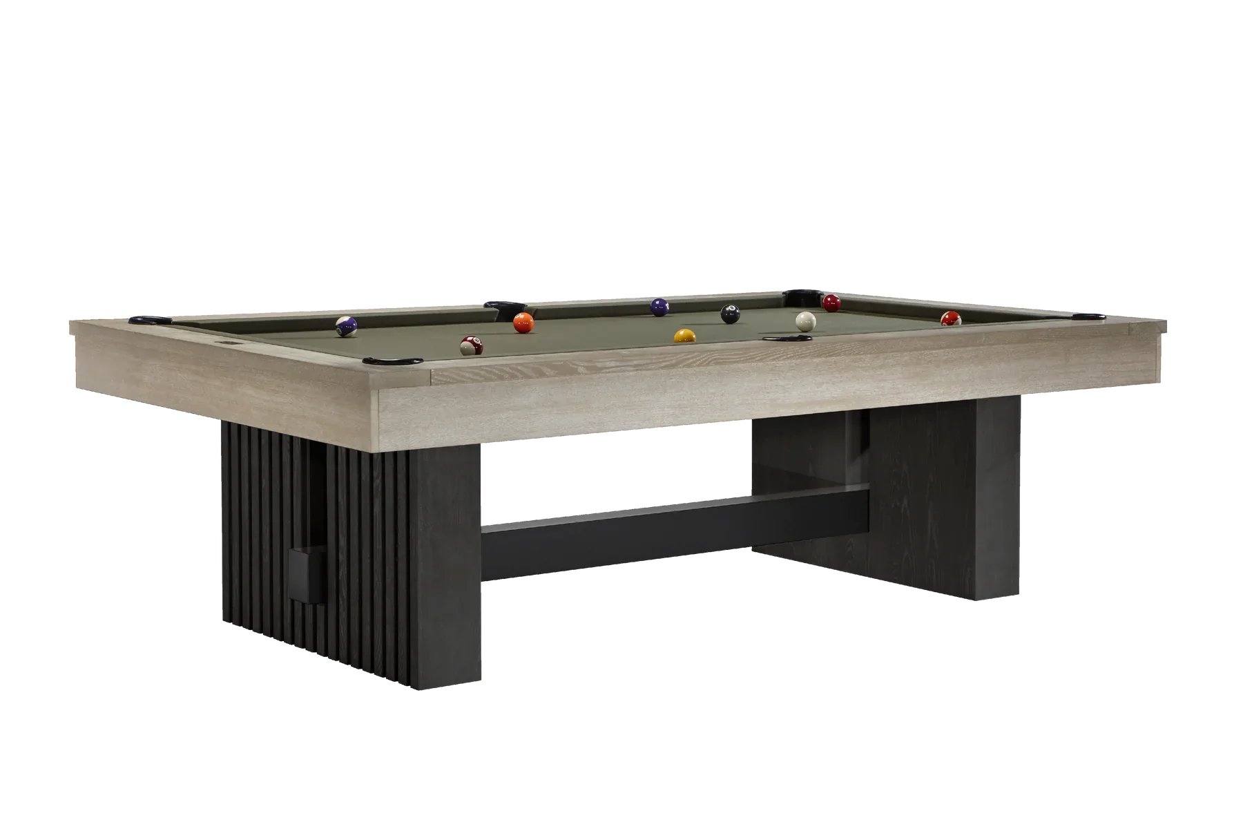 American Heritage Billiards Vancouver 8' Slate Pool Table In Natural and Black Ash