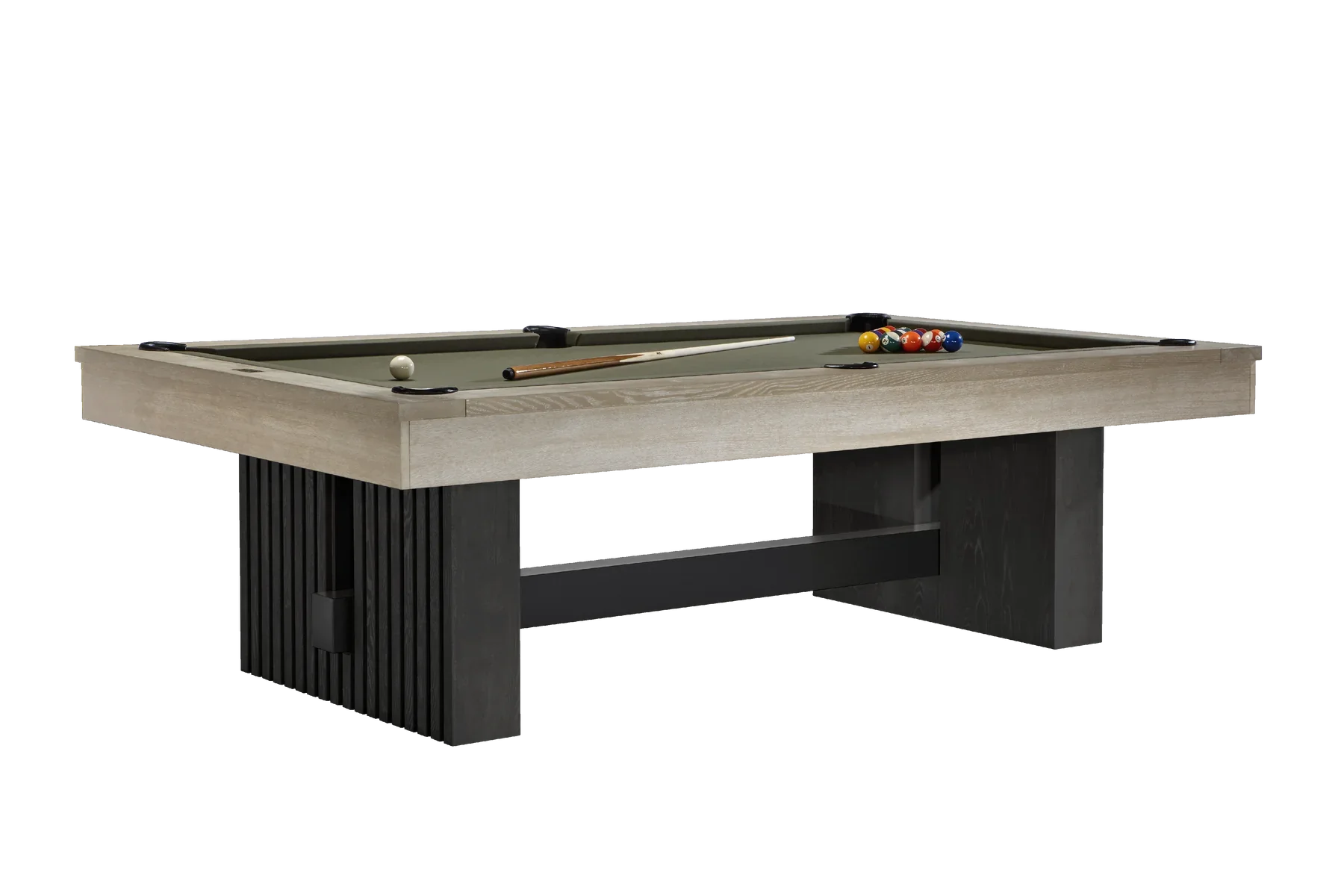 American Heritage Billiards Vancouver 8' Slate Pool Table In Natural and Black Ash
