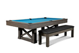 Nixon Nora 8' Slate Pool Table in Charcoal Finish