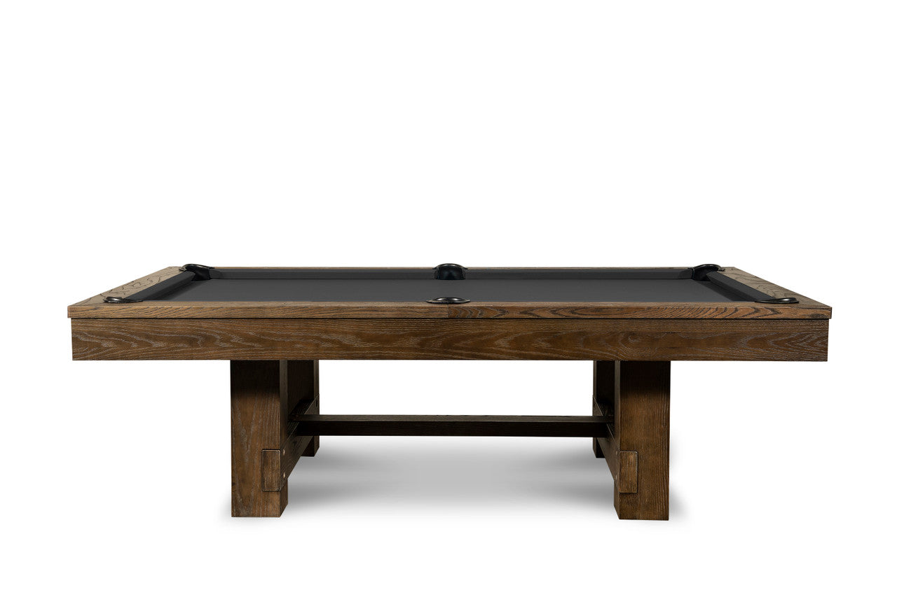 Nixon Rocky 8' Slate Pool Table in Brownwash Finish w/ Dining Top Option