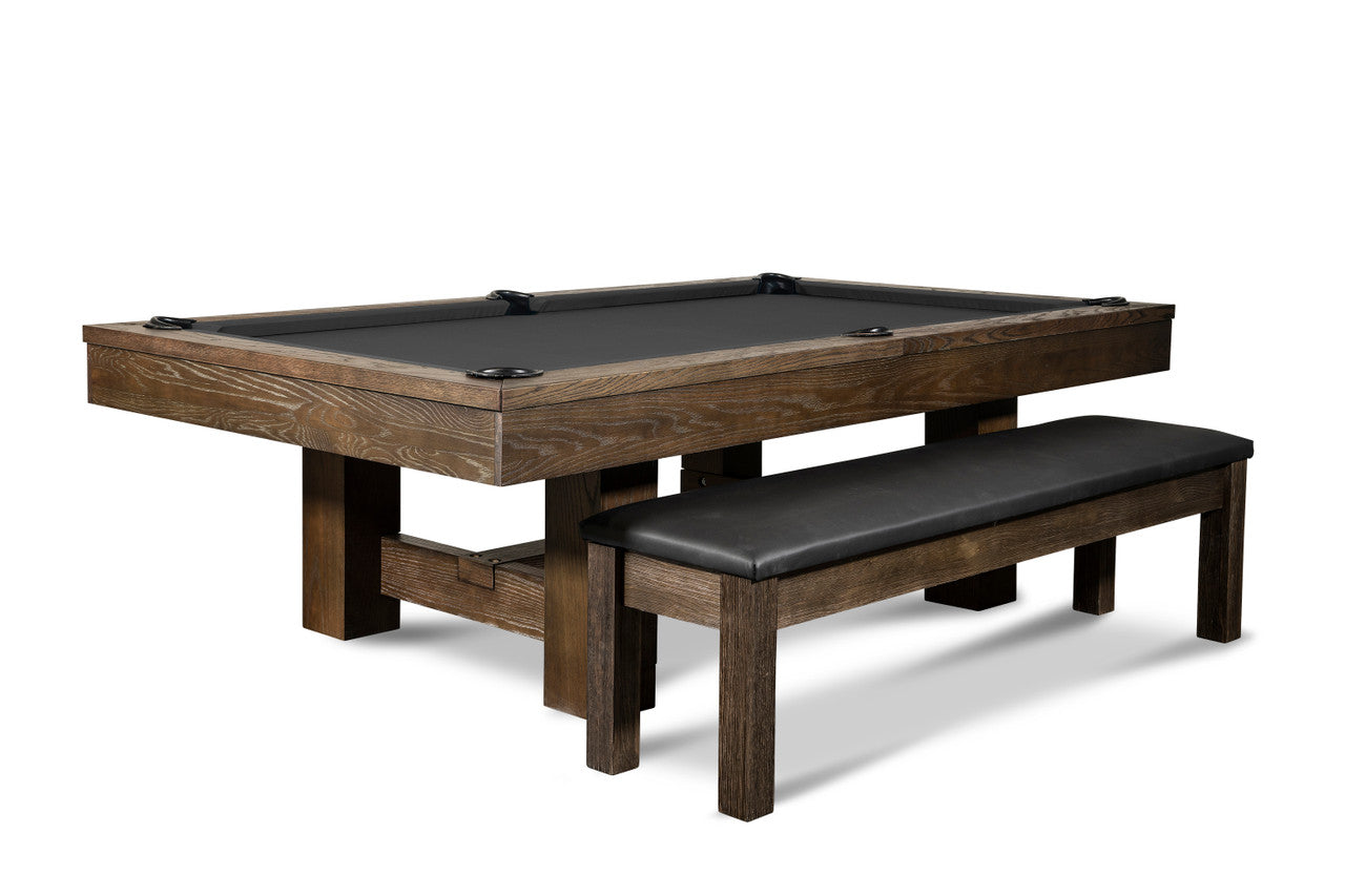 Nixon Rocky 7' Slate Pool Table in Brownwash Finish w/ Dining Top Option