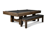 Nixon Rocky 7' Slate Pool Table in Brownwash Finish w/ Dining Top Option