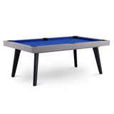Playcraft Santorini 7’ Outdoor Slate Pool Table with Dining Top Benches and Ping Pong