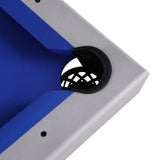 Playcraft Santorini 7’ Outdoor Slate Pool Table with Dining Top Benches and Ping Pong