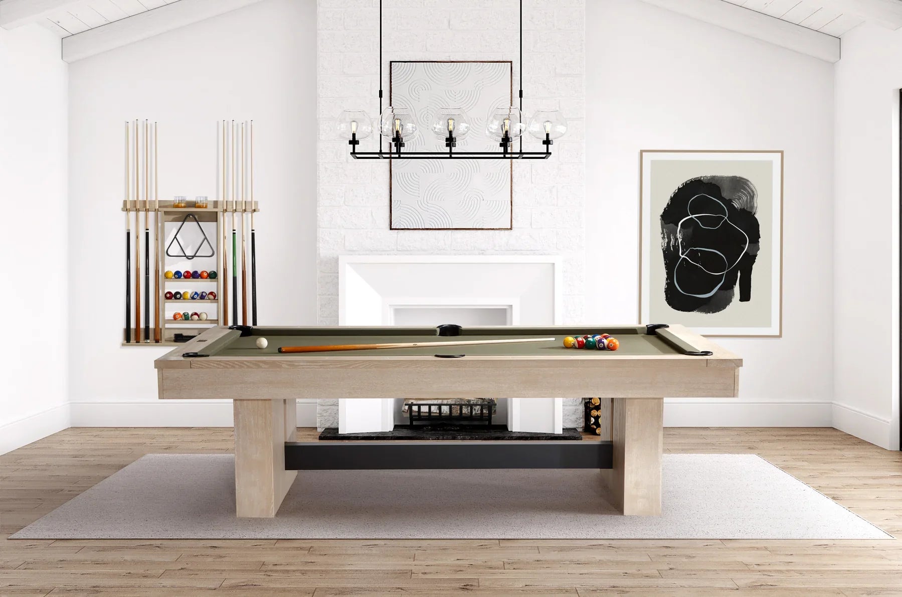 American Heritage Billiards Vancouver 8' Slate Pool Table In Natural Ash