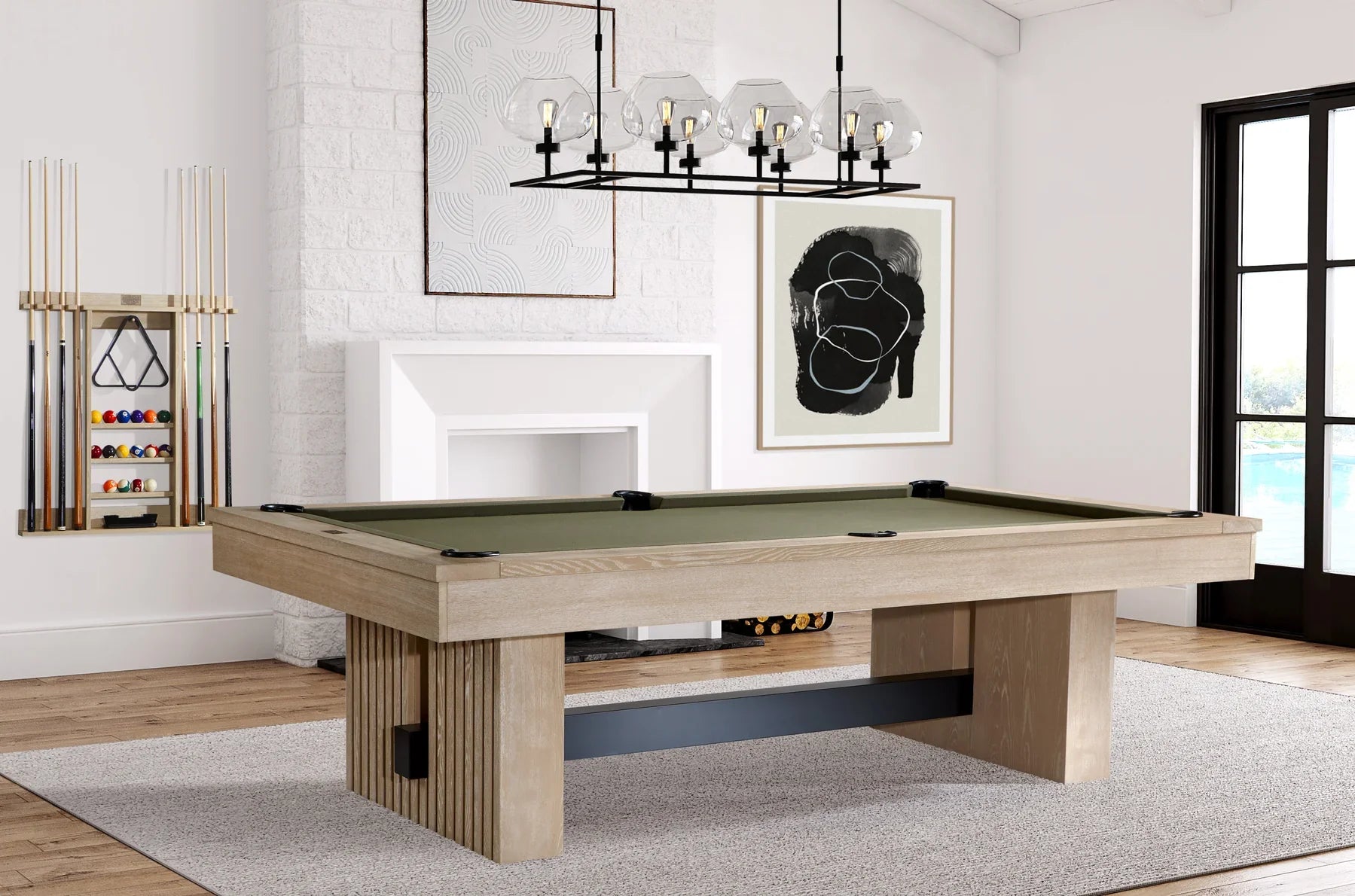 American Heritage Billiards Vancouver 8' Slate Pool Table In Natural Ash
