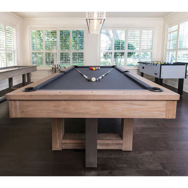 American Heritage Billiards Abbey 8' Slate Pool Table in Antique Grey