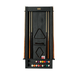American Heritage Alta Wall Mounted 6 Cue Holder Rack in Black Ash