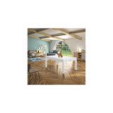 Rene Pierre Billiards Charme White with Dining Top