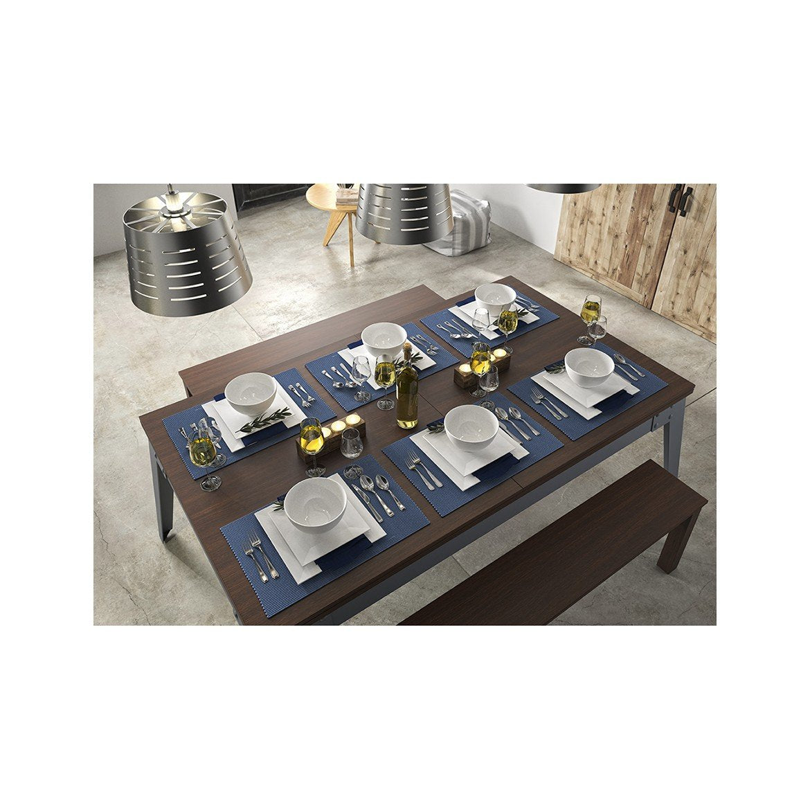 Rene Pierre Billiards Steel Pool Table with Dining Top