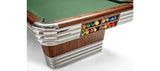 Brunswick Billiards Centennial 9' Slate Pool Table in Rosewood Chrome w/ Pockets