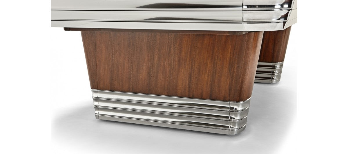 Brunswick Billiards Centennial 9' Slate Pool Table in Rosewood Chrome w/ Pockets