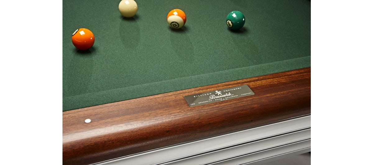 Brunswick Billiards Centennial 9' Slate Pool Table in Rosewood Chrome w/ Pockets