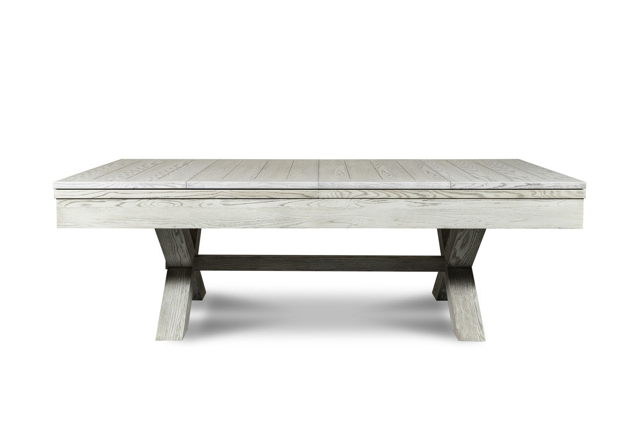 Nixon CrissyCross 8' Slate Pool Table in Whitewash Finish