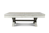 Nixon CrissyCross 8' Slate Pool Table in Whitewash Finish