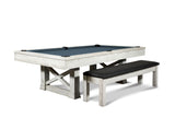 Nixon Nora 8' Slate Pool Table in Whitewash Finish