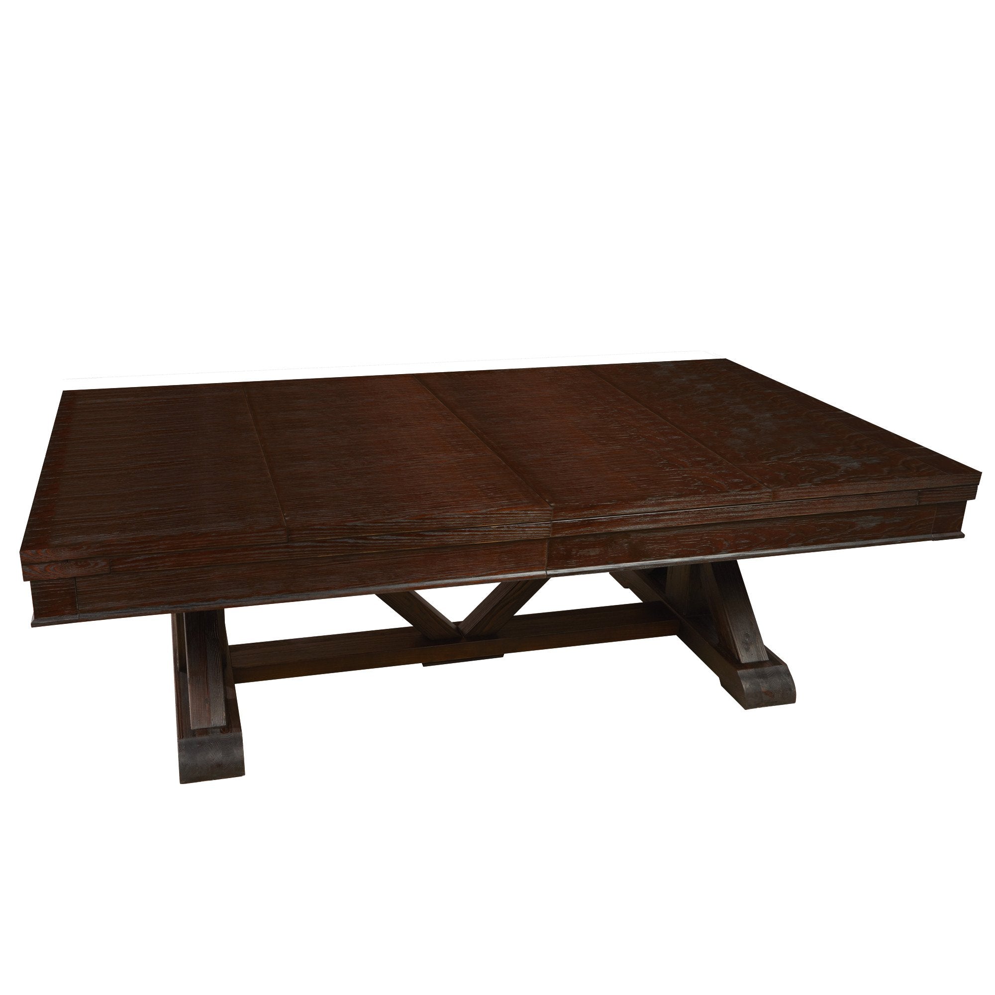 Playcraft Brazos River 8' Slate Pool Table w/ Leather Drop Pockets in Weathered Black