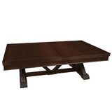 Playcraft Brazos River 8' Slate Pool Table w/ Leather Drop Pockets in Weathered Black