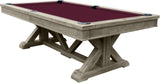 Picture of Playcraft Brazos River 8' Slate Pool Table w/ Leather Drop Pockets in Weathered Gray