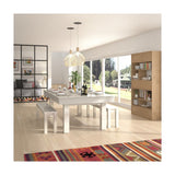 Rene Pierre Billiards Lafite White Pool Table with Dining Top