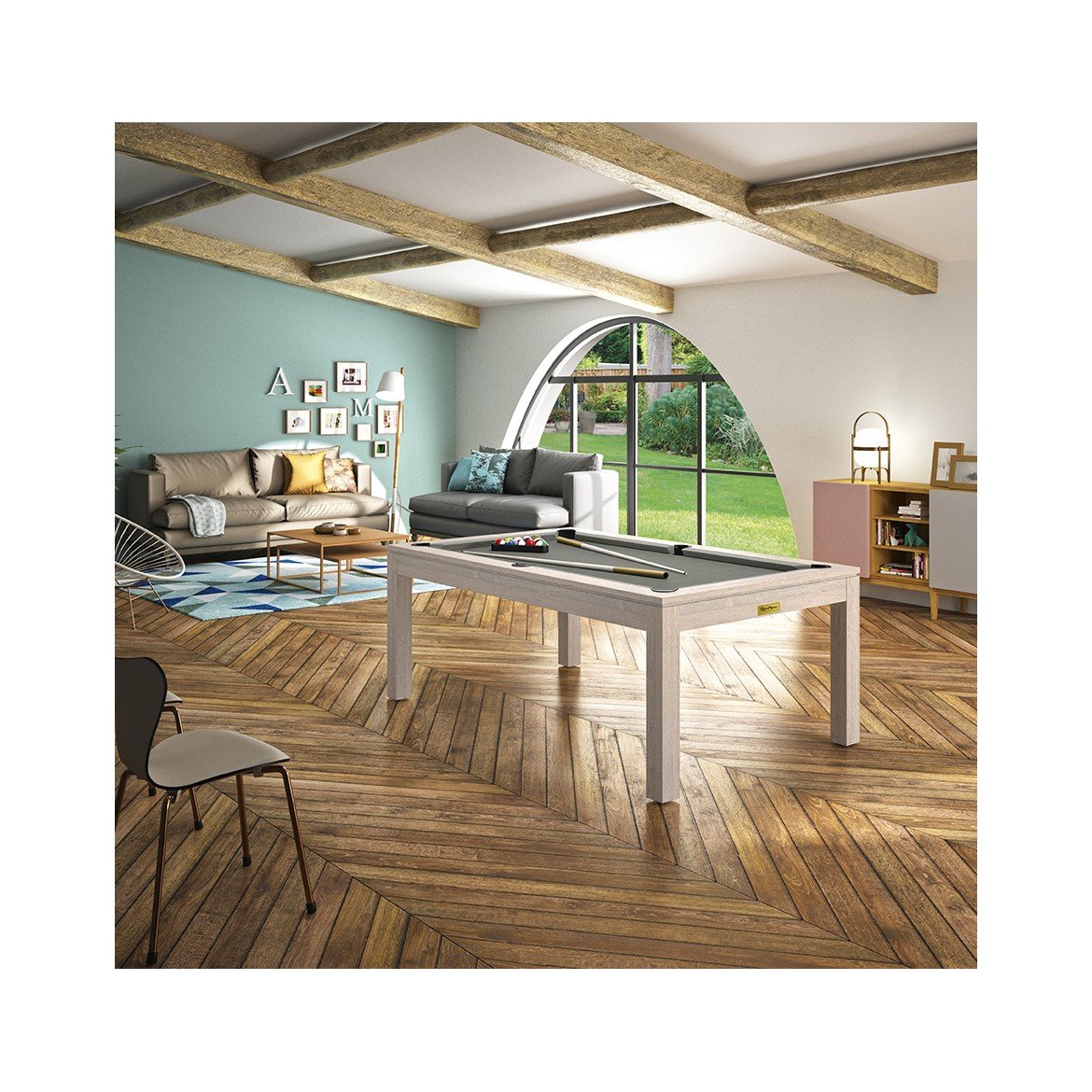 Rene Pierre Billiards Charme Oregon with Dining Top