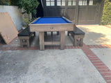 Hathaway Logan 7-ft 3 in 1 Pool Table with Benches