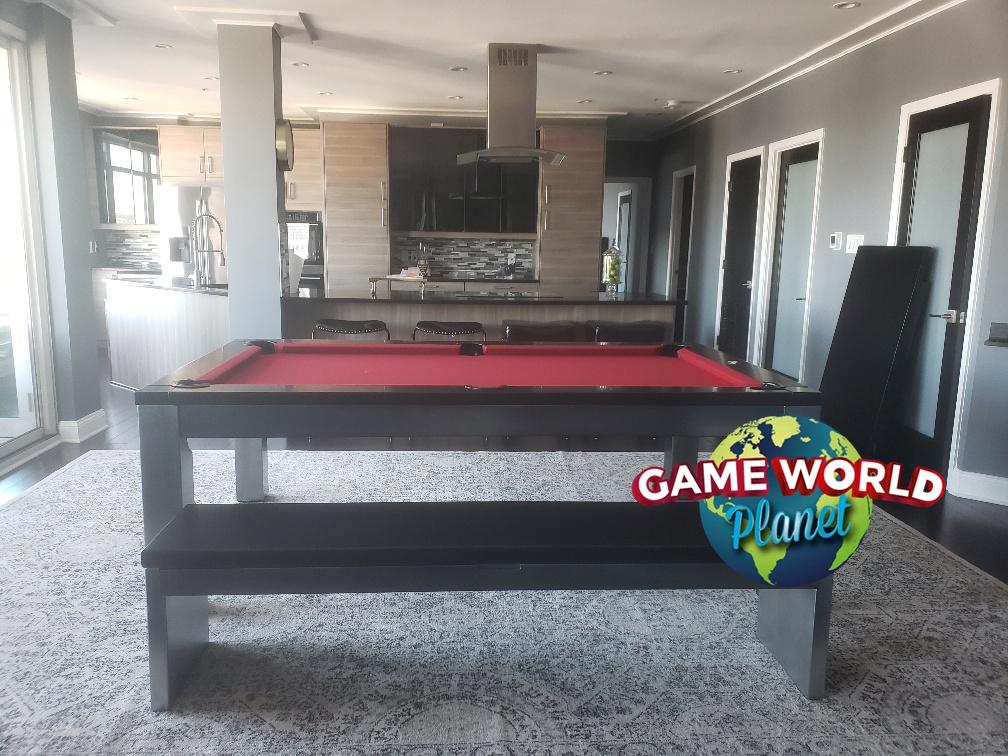 Playcraft Monaco 8' Slate Pool Table with Dining Top