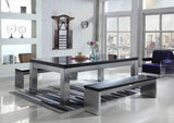 Playcraft Benches for Monaco Slate Pool Table, Black on Silver