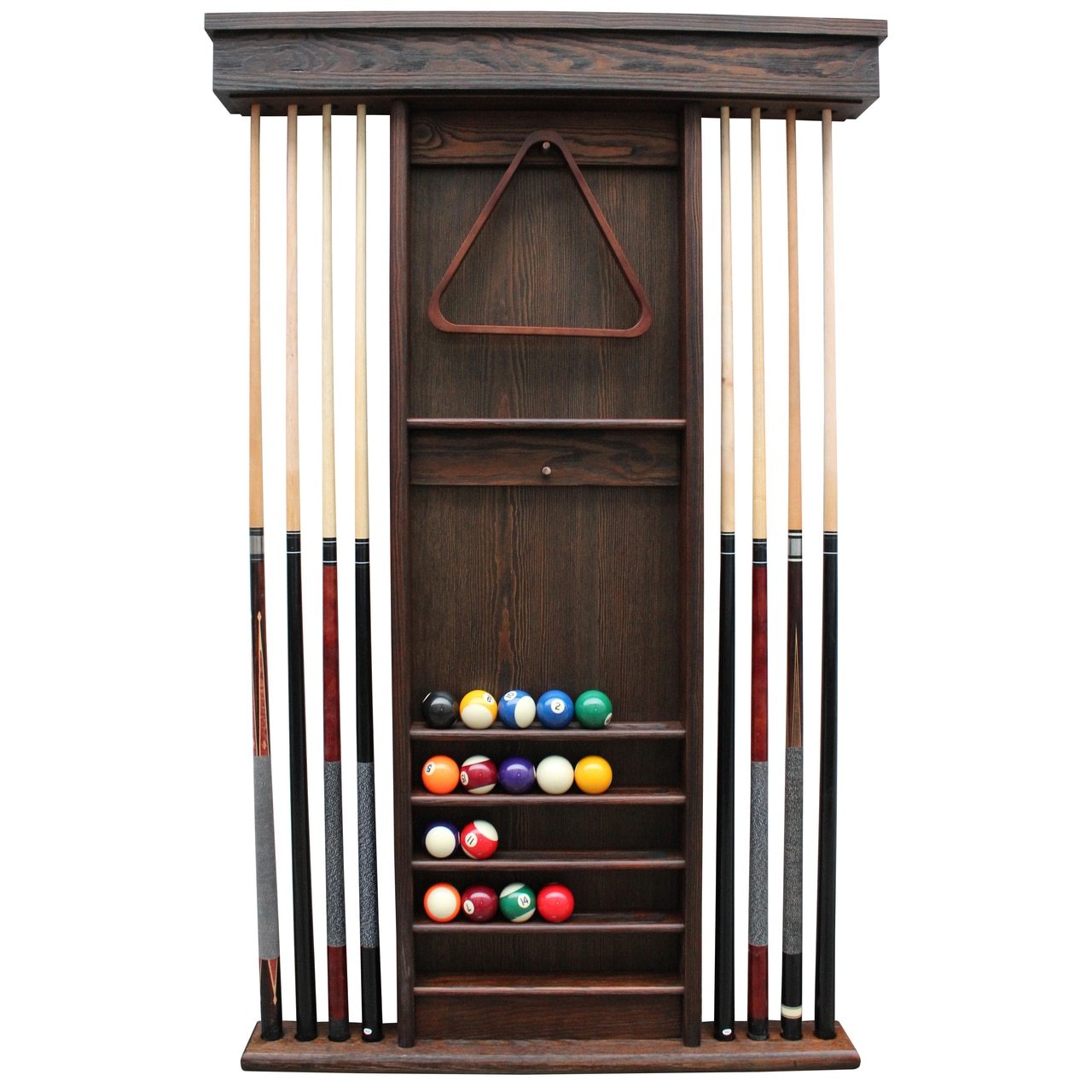 Playcraft Premium Hardwood Billiard Wall Racks