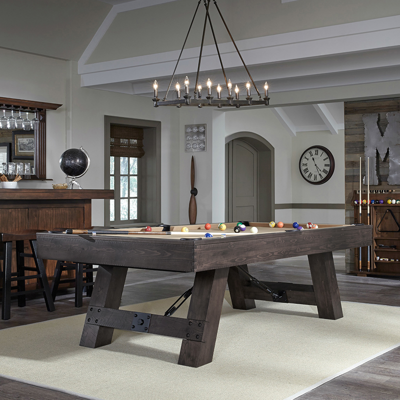 American Heritage Savannah 8' Slate Pool Table in Charcoal