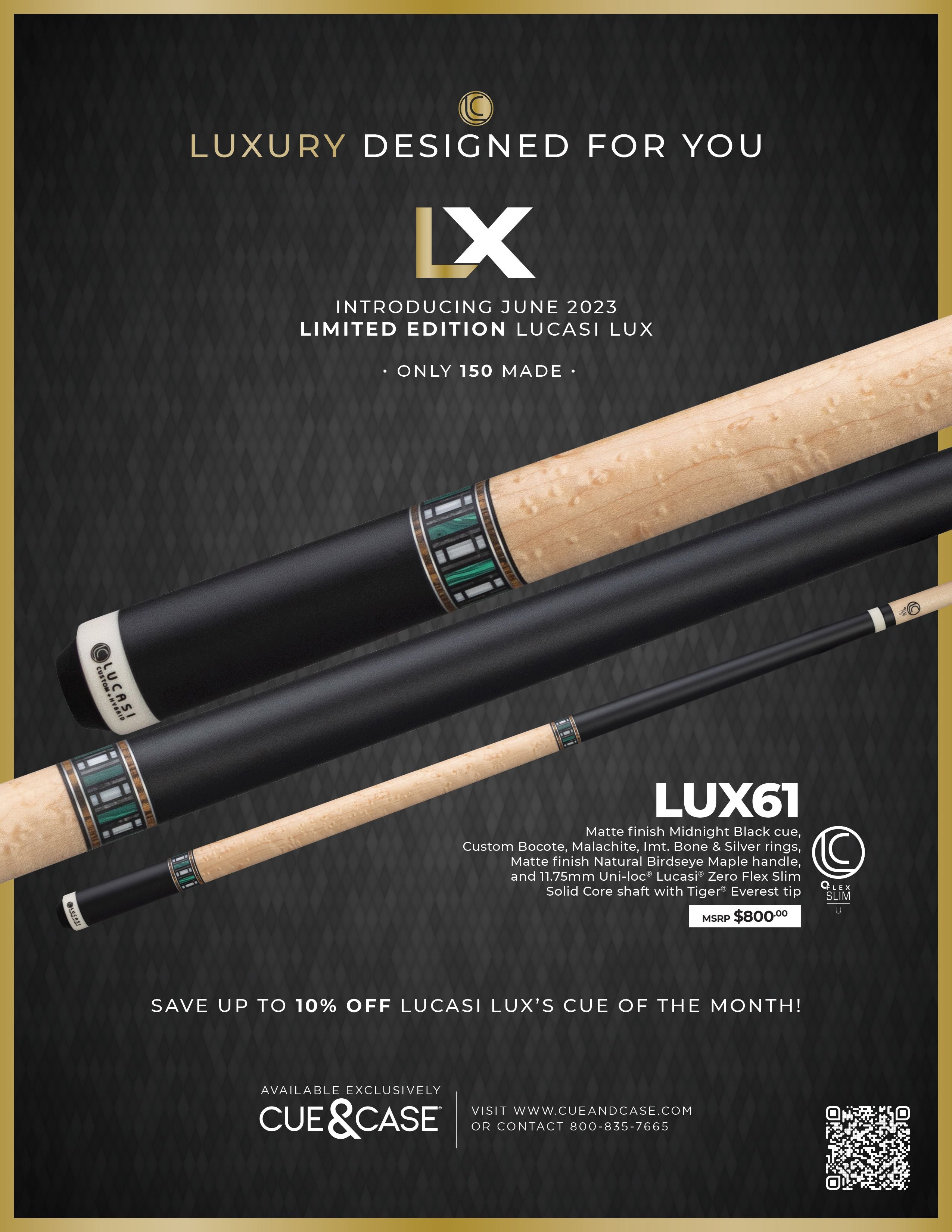 Lucasi Lux® LUX61 Pool Cue