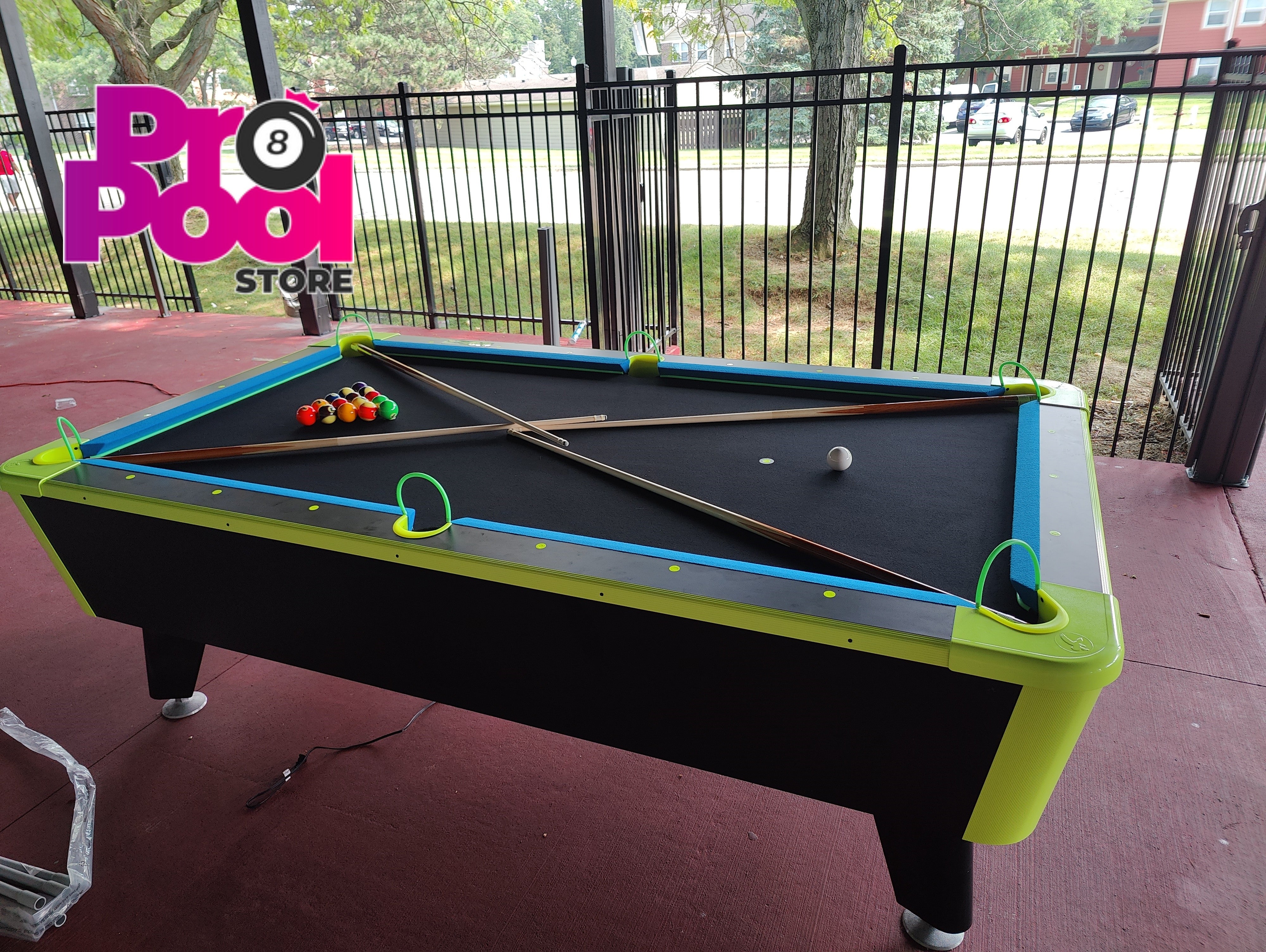 Great American Neon Lites Coin Operated Pool Table