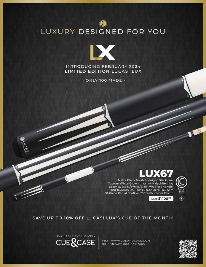 Lucasi Lux® Limited Edition Pool Cue - LUX67 – Pro Pool Store