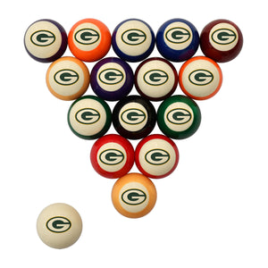 Imperial Green Bay Packers Retro Billiard Ball Set