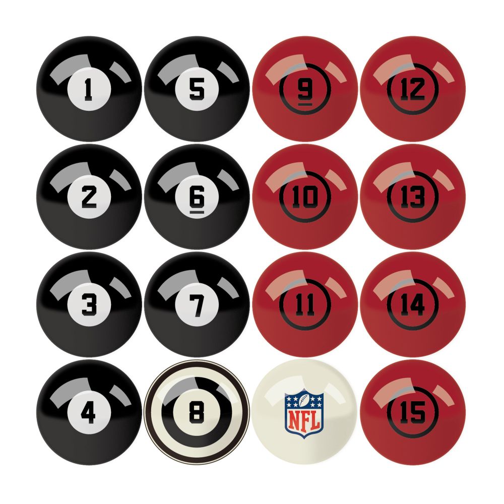 Imperial Tampa Bay Buccaneers Billiard Balls With Numbers