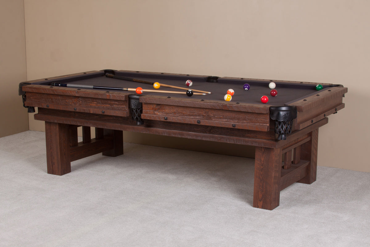 Viking Log Furniture Barnwood Cheyenne Pool Table