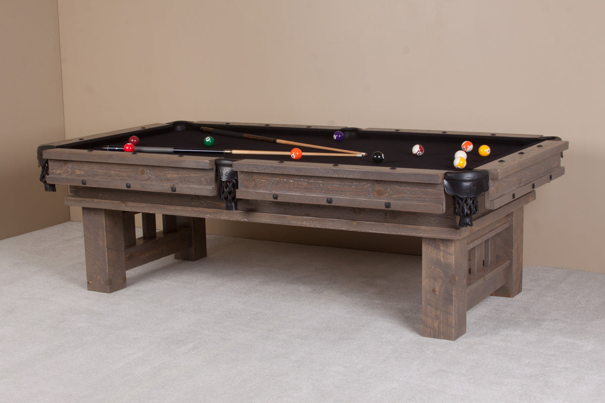 Viking Log Furniture Barnwood Cheyenne Pool Table