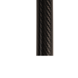A close-up of a carbon fiber tube showing its characteristic black and dark gray woven pattern, set against a solid white background.