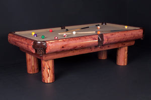 Viking Log Furnitur Red Cedar Log Pool Table